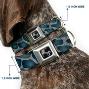 Dog Bone Seatbelt Buckle Collar - Giraffe Spots Gray/Charcoal