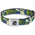 Load image into Gallery viewer, Dog Bone Seatbelt Buckle Collar - Ghost BOO! Blue/Multi Color

