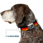 Dog Bone Seatbelt Buckle Collar - German Flag Distressed