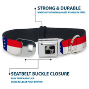 Dog Bone Seatbelt Buckle Collar - Georgia Flag