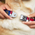 Dog Bone Seatbelt Buckle Collar - Georgia Flag