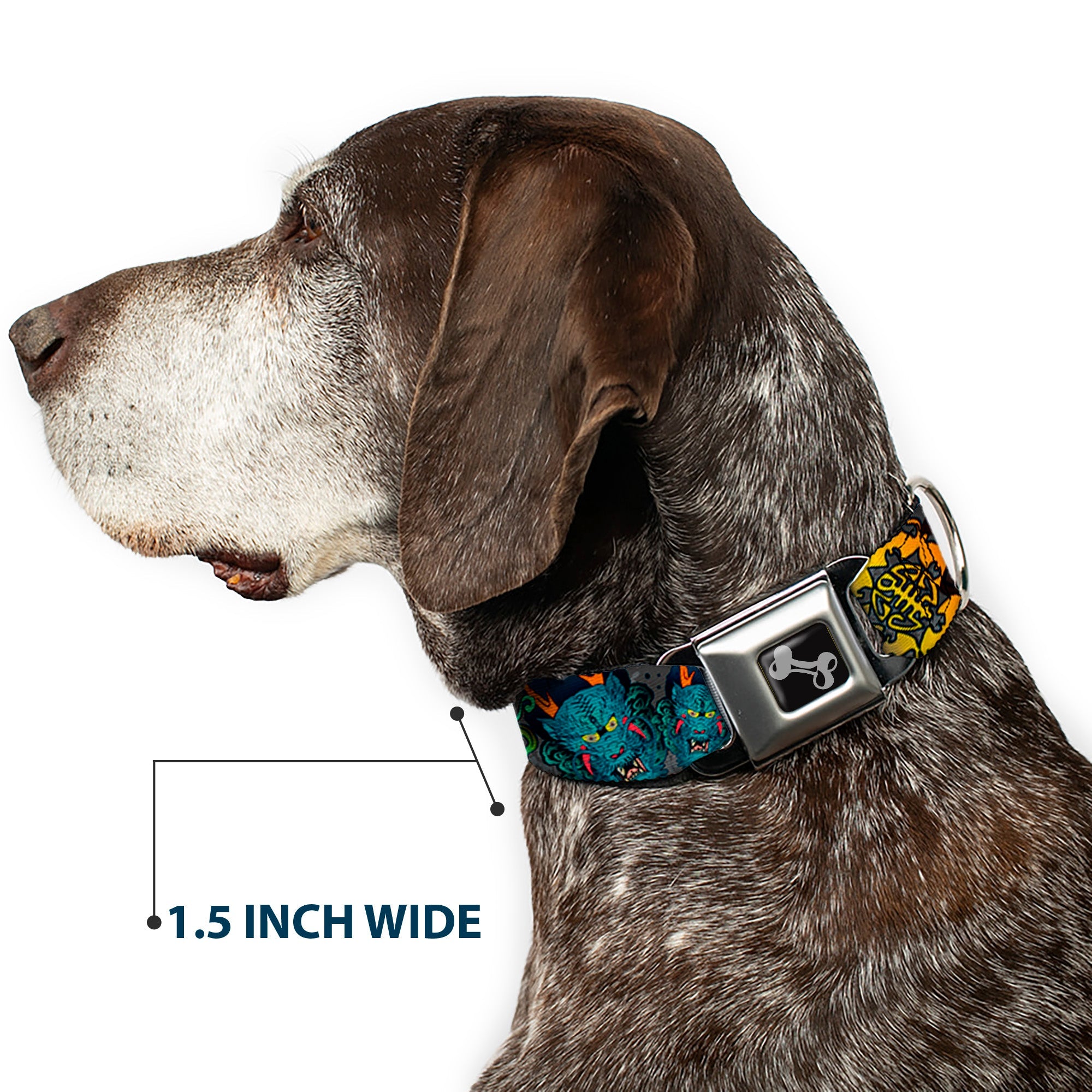 Dog Bone Seatbelt Buckle Collar - Honor Gray