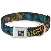 Dog Bone Seatbelt Buckle Collar - Honor Gray