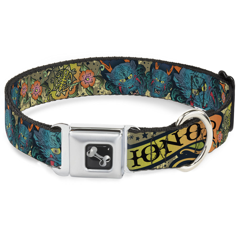Dog Bone Seatbelt Buckle Collar - Honor Tan