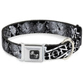 Load image into Gallery viewer, Dog Bone Seatbelt Buckle Collar - Honor Black/White
