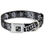 Dog Bone Seatbelt Buckle Collar - Honor Black/White