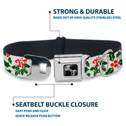 Dog Bone Seatbelt Buckle Collar - Holly & Mistletoe