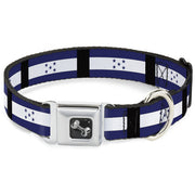 Dog Bone Seatbelt Buckle Collar - Honduras Flags