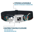 Load image into Gallery viewer, Dog Bone Seatbelt Buckle Collar - High Voltage Skull
