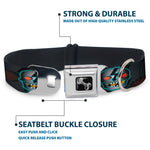 Dog Bone Seatbelt Buckle Collar - High Voltage Skull