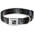 Load image into Gallery viewer, Dog Bone Seatbelt Buckle Collar - High Voltage Skull
