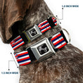 Load image into Gallery viewer, Dog Bone Seatbelt Buckle Collar - Hawaii Flags
