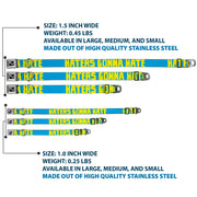 Dog Bone Seatbelt Buckle Collar - HATERS GONNA HATE Turquoise/Yellow