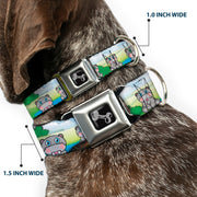 Dog Bone Seatbelt Buckle Collar - Hippo Cartoon