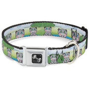Dog Bone Seatbelt Buckle Collar - Hippo Cartoon