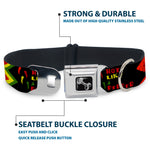 Dog Bone Seatbelt Buckle Collar - Hot Like A Pepper