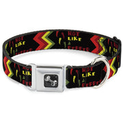 Dog Bone Seatbelt Buckle Collar - Hot Like A Pepper