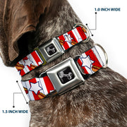 Dog Bone Seatbelt Buckle Collar - Hot Dogs
