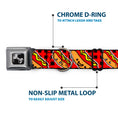 Load image into Gallery viewer, Dog Bone Seatbelt Buckle Collar - Hot Dogs/Buffalo Plaid Black/Red
