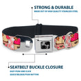 Load image into Gallery viewer, Dog Bone Seatbelt Buckle Collar - Happy Cupcakes Buffalo Plaid White/Pink
