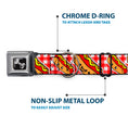 Load image into Gallery viewer, Dog Bone Seatbelt Buckle Collar - Hot Dogs Buffalo Plaid White/Red
