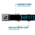 Load image into Gallery viewer, Dog Bone Seatbelt Buckle Collar - HIPSTERS RUIN EVERYTHING Black/Blue
