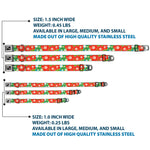 Dog Bone Seatbelt Buckle Collar - Hibiscus & Plumerias Turquoise/Green/Red/White