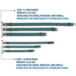 Dog Bone Seatbelt Buckle Collar - Houndstooth Black/White/Turquoise