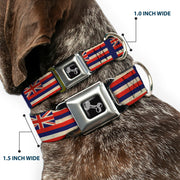 Dog Bone Seatbelt Buckle Collar - Hawaii Flags2/Navy