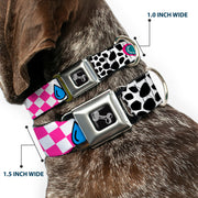 Dog Bone Seatbelt Buckle Collar - Icons & Patterns 1