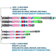 Dog Bone Seatbelt Buckle Collar - Icons & Patterns 1