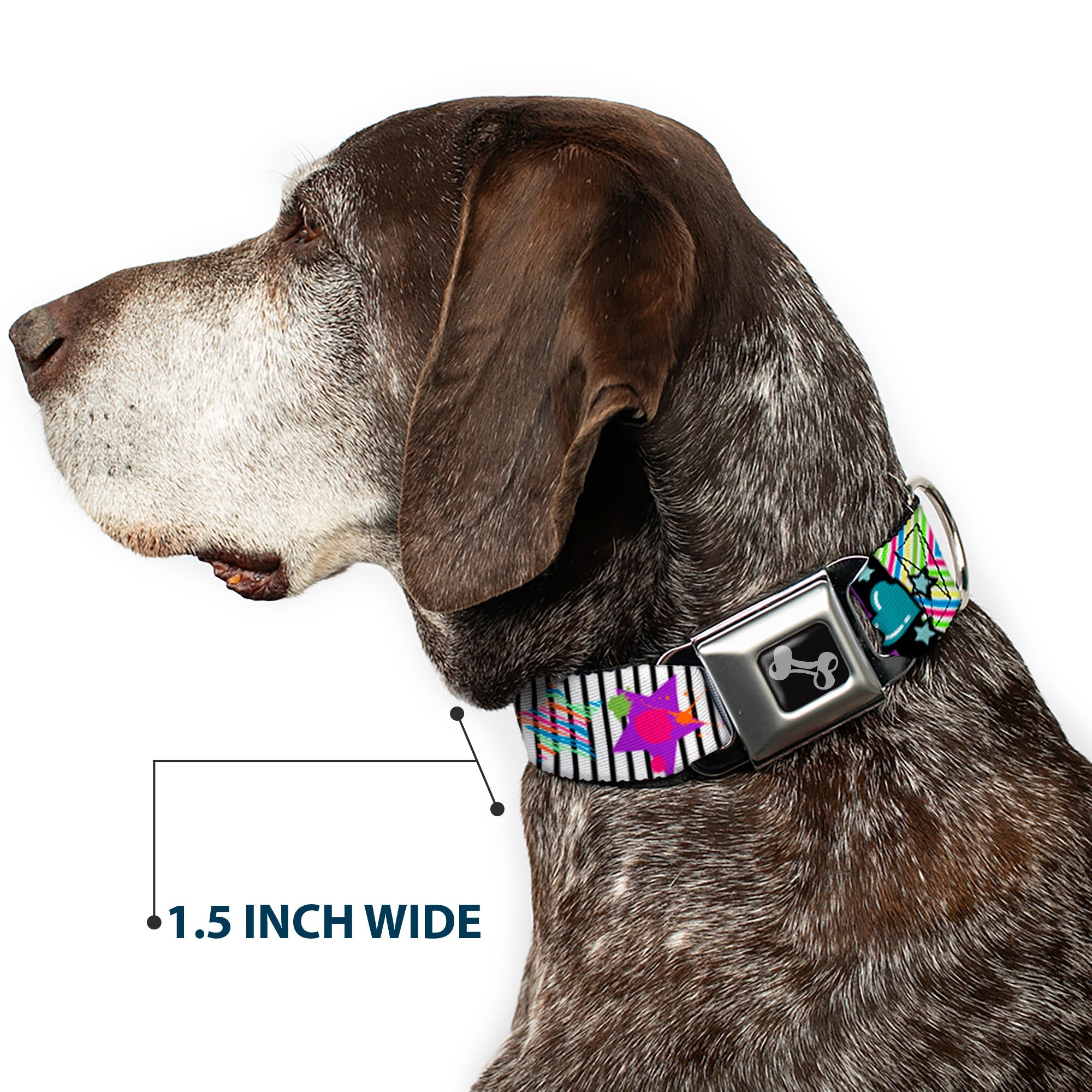 Dog Bone Seatbelt Buckle Collar - Icons & Patterns 2