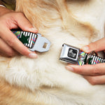 Dog Bone Seatbelt Buckle Collar - Icons & Patterns 2