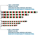 Dog Bone Seatbelt Buckle Collar - Italy Flags