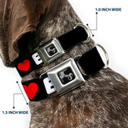 Dog Bone Seatbelt Buckle Collar - I HEART BACON Text