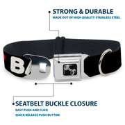 Dog Bone Seatbelt Buckle Collar - I HEART BACON Text