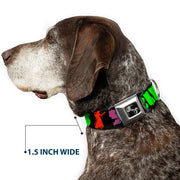 Dog Bone Seatbelt Buckle Collar - I Heart Zombies