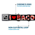 Load image into Gallery viewer, Dog Bone Seatbelt Buckle Collar - I "Heart" BACON Black/Bacon
