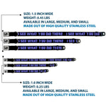 Dog Bone Seatbelt Buckle Collar - I SEE WHAT YOU DID THERE Weathered Black/Purple