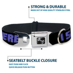 Dog Bone Seatbelt Buckle Collar - I SEE WHAT YOU DID THERE Weathered Black/Purple