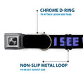 Load image into Gallery viewer, Dog Bone Seatbelt Buckle Collar - I SEE WHAT YOU DID THERE Weathered Black/Purple
