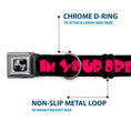 Load image into Gallery viewer, Dog Bone Seatbelt Buckle Collar - IN YOUR DREAMS! Black/White/Pink
