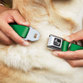 Load image into Gallery viewer, Buckle-Down Seatbelt Buckle Dog Collar - IRISH DRINKING TEAM Green/White
