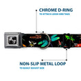 Load image into Gallery viewer, Dog Bone Seatbelt Buckle Collar - Insects Scattered CLOSE-UP Black

