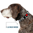 Load image into Gallery viewer, Dog Bone Seatbelt Buckle Collar - I "Heart" ANIME Bold Black/White/Red
