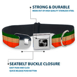 Dog Bone Seatbelt Buckle Collar - Ireland Flag Stripes Distressed