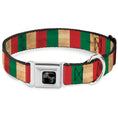 Load image into Gallery viewer, Dog Bone Black/Silver Seatbelt Buckle Collar - Italy Flag Continuous Vintage
