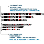 Dog Bone Black/Silver Seatbelt Buckle Collar - I 