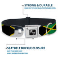 Load image into Gallery viewer, Dog Bone Seatbelt Buckle Collar - Jamaica Flags
