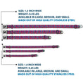 Load image into Gallery viewer, Dog Bone Seatbelt Buckle Collar - Jagged Rings Purples/Blues/Yellow
